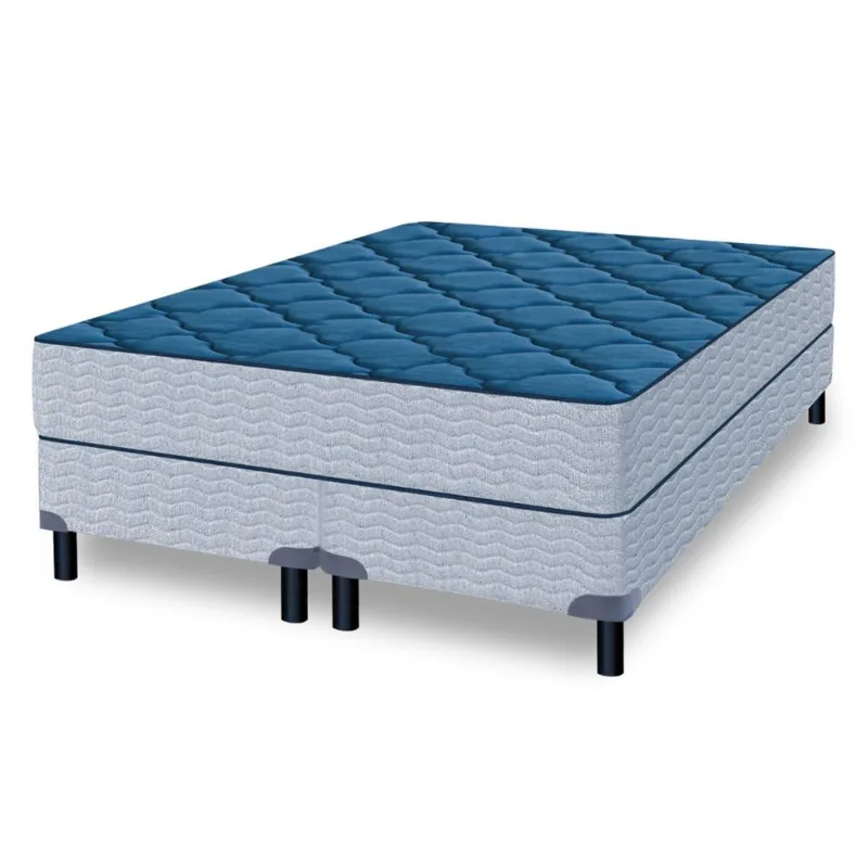 Conjunto Sommier y Colchón de resortes Zafiro Cuarzo Super King 200x200 cm