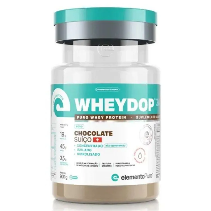 Whey Protein Isolado 3w 900g Chocolate Suico - Elemento Puro