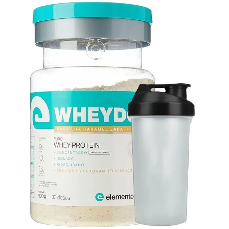 Kit Wheydop Baunilha Caramelizada 900g + Coqueteleira
