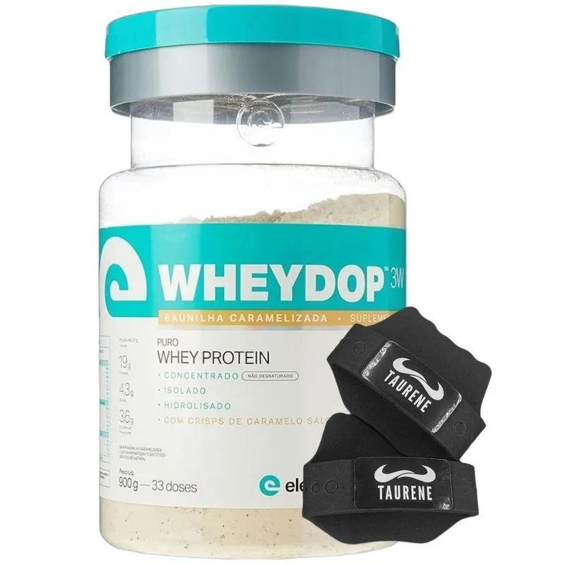 Kit Wheydop Baunilha Caramelizad 900g + Luva Elemento Puro