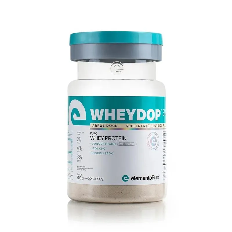 Whey Wheydop 3w Isolado Arroz Doce 900g Elemento Puro