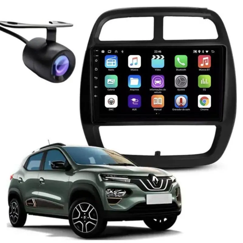 Central Multimídia Automotiva 2 Din E-tech Premium 9 POLEGADAS Wi-Fi Bluetooth Android Auto