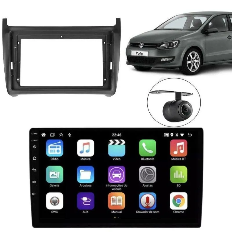 Central Multimídia Automotiva 2 Din E-tech Premium 9 Polegadas Android 13 Wi-Fi e Bluetooth