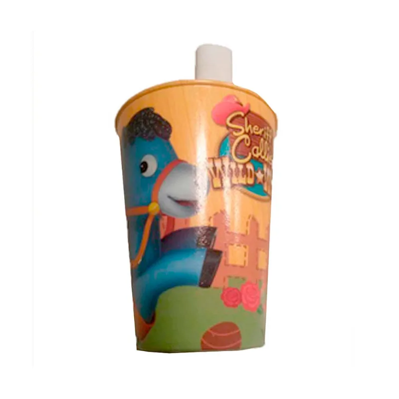 Vaso De Plástico De Sheriff Callie Con Bombilla Argos