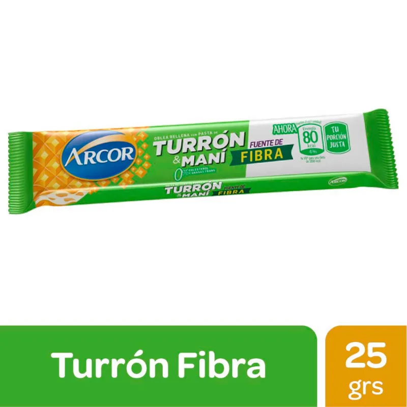 Turron Arcor Mani Fibra