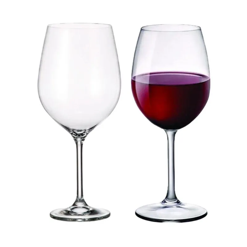 Jogo 2 Taça Para Vinho Tinto 740ml Em Cristal Transparente Wolff