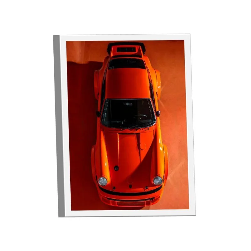 Quadro Porsche 911 Laranja Br Artes