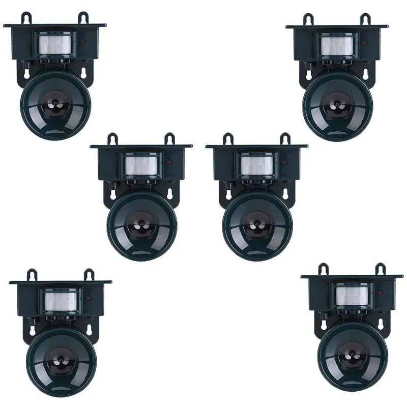 Repelente Solar Ultrassonico Kit 6 Uni Afasta Pombo Rato Aves Sensor Movimento Detecta Presença Casa