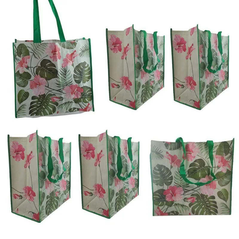 Bolsa Ecologica Ecobag Kit 6 Uni Sacola Ombra Reutilizavel Compras Mercado Retornavel Economica