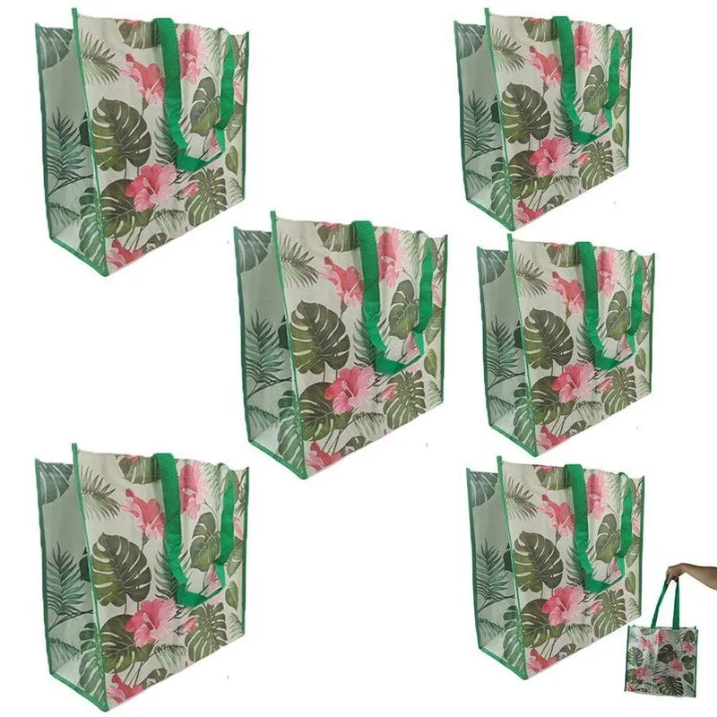 Bolsa Ecobag Saco Ecologica Kit 6 Uni Resistente Mercado Compras Retornavel