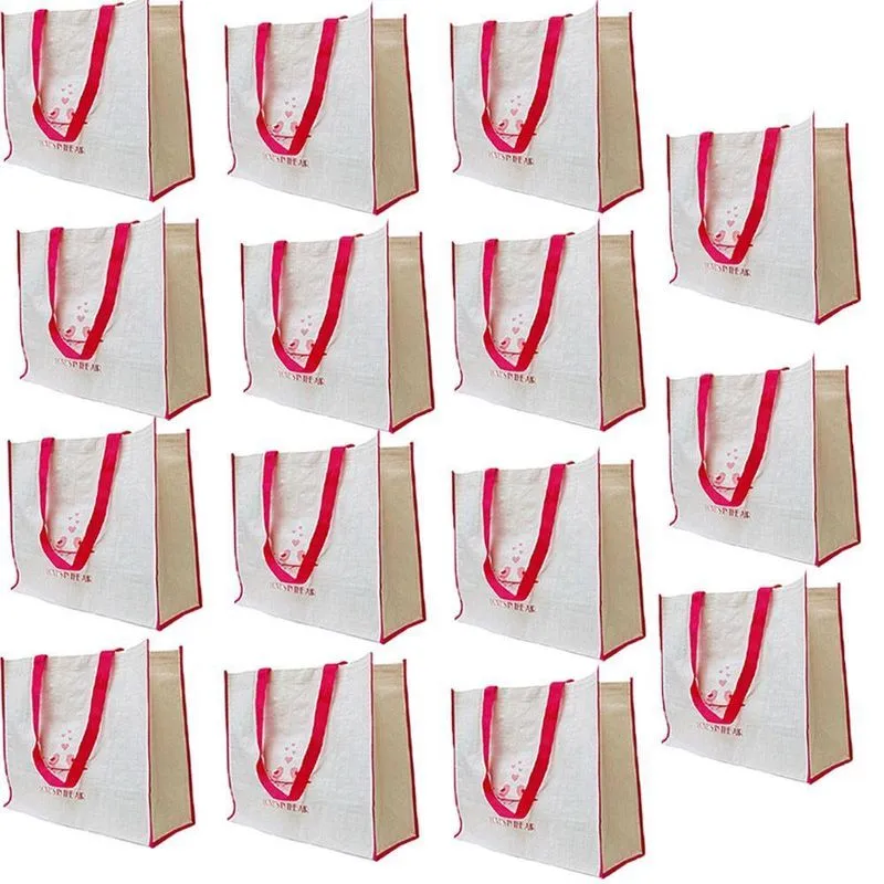 Bolsa Ecobag Kit 15 Uni Sacola Reutilizavel Mercado Compras Multiuso Dobravel Retornavel Resistente