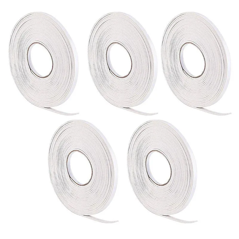 Fita De Espuma Adesiva Kit 5 Uni Porta Janela 5 Metros Vidro Movel Protege Veda Isolante Impermeavel