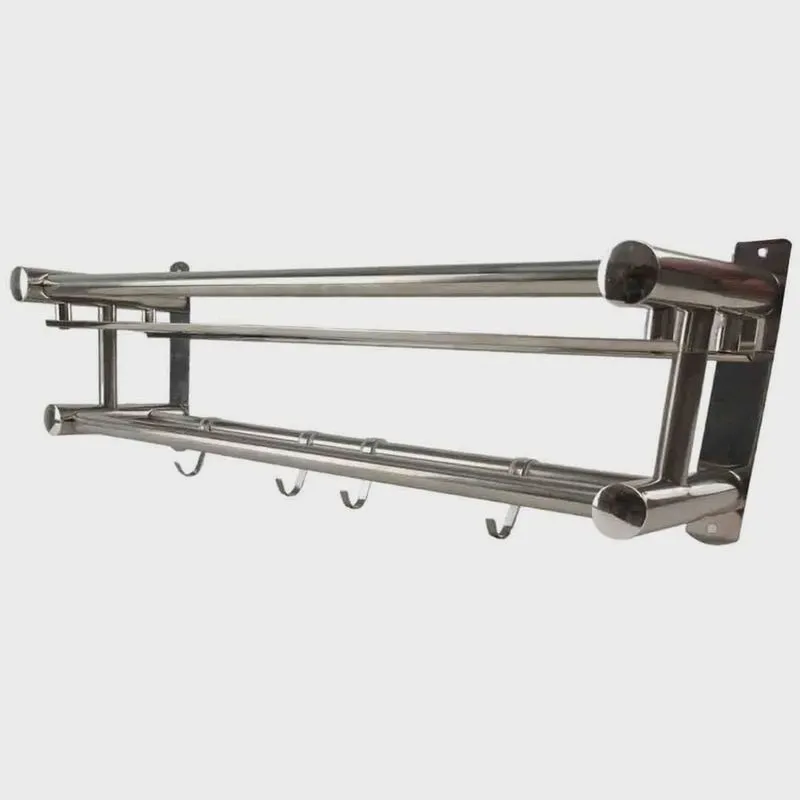 Organizador Suporte Banheiro Cozinha Prateleira Inox Gancho Parede Shampoo Condicionador Porta Condimento Utensilio Multiuso Pratico Multifuncional