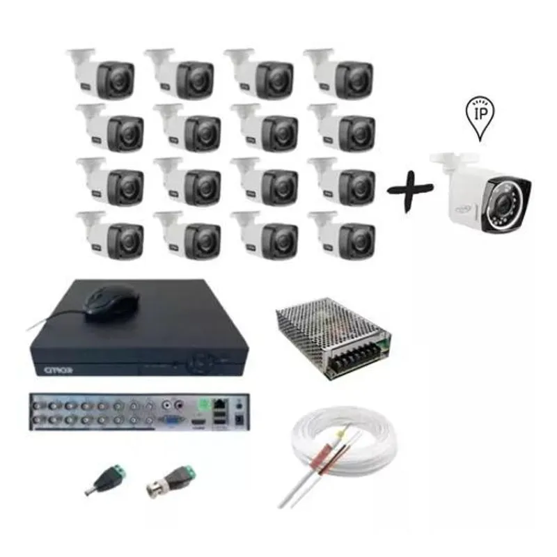 Kit 16 Câmeras Alta Definição Citrox E Acessórios Instalação