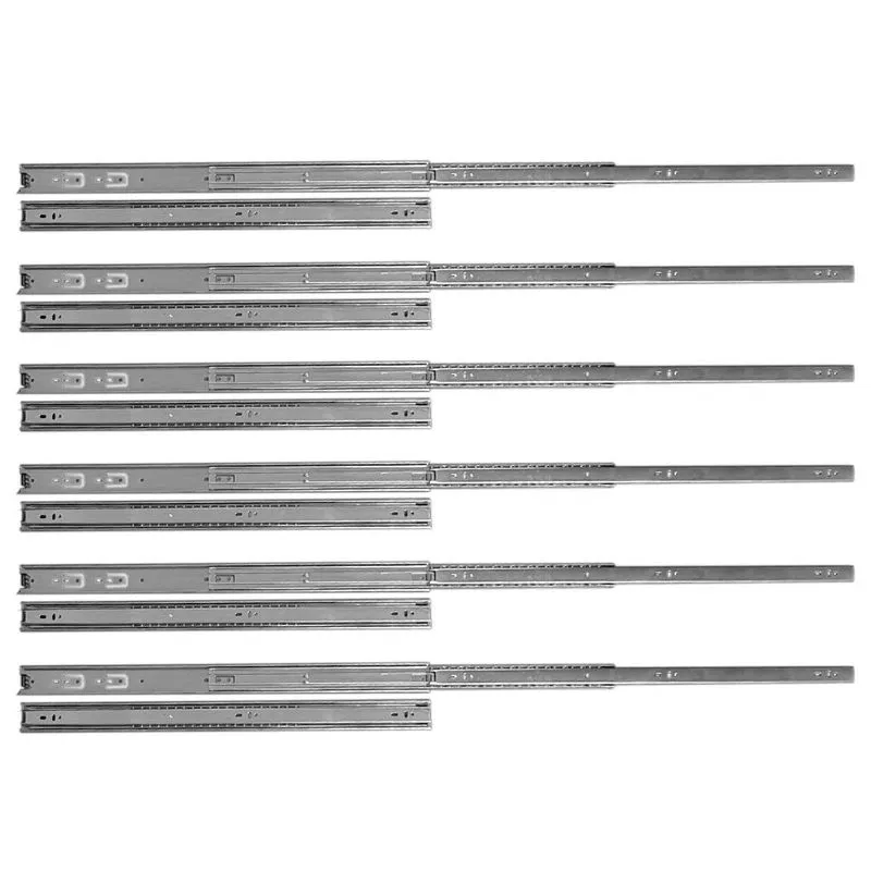 Kit 12 Corrediça Telescópica 55cm Pesada 40kg Gaveta 6 Pares