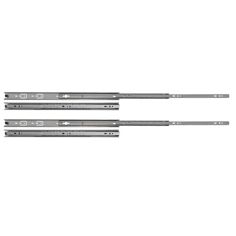 Kit 4 Corrediças Telescópicas 50Cm 25Kg Para Gaveta 2 Pares