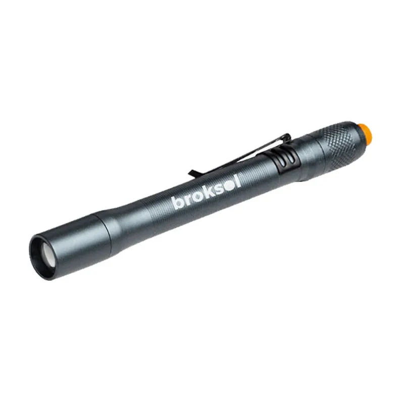Linterna Tactica Broksol Cree Led Luz Blanca Impermeable Zoom Sos Gris