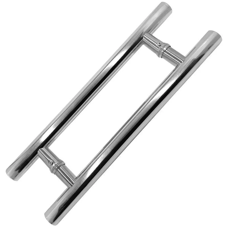 Puxador Aço Inox Tipo H Para Porta Pivotante 45cm