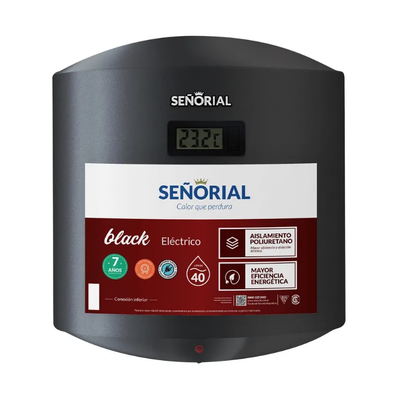 Termotanque eléctrico Señorial 40 lts TSBE-40 negro Termotanque electrico Señorial 40 lts TSBE-40 negro