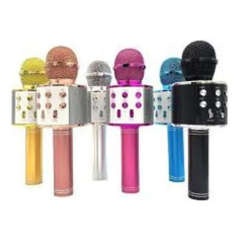 Microfone Karaoke Sem Fio Via Bluetooth