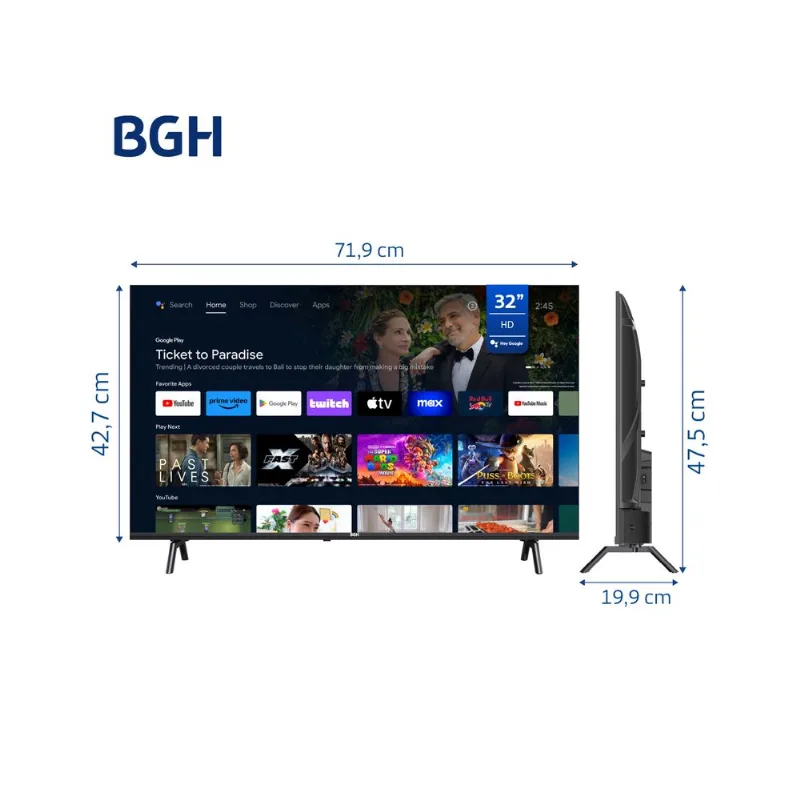 Smart TV 32" BGH android pne040290