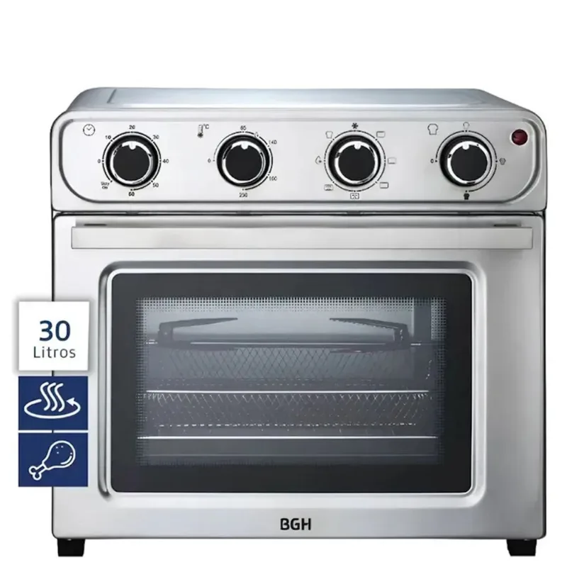 Horno Electrico Bgh 30L con Air Fryer + Espiedo BHE30FX25T