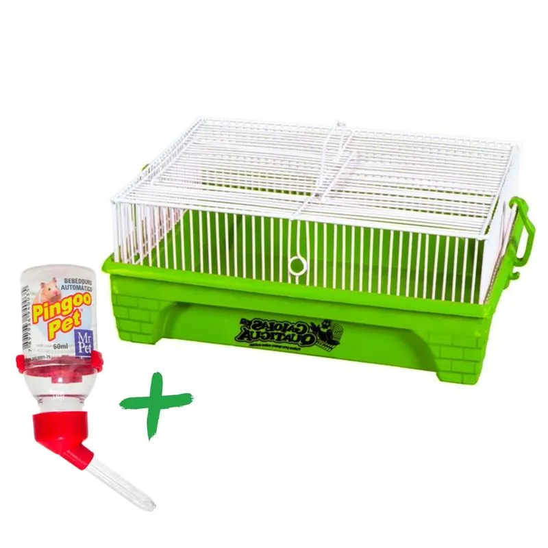 Gaiola Criadeira Para Topolino Com Bebedouro - Verde