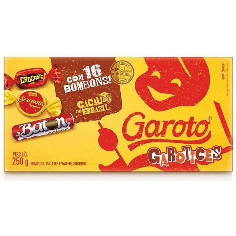 Caixa De Bombom Garoto Garotices 250g Cada - Kit 4 Un
