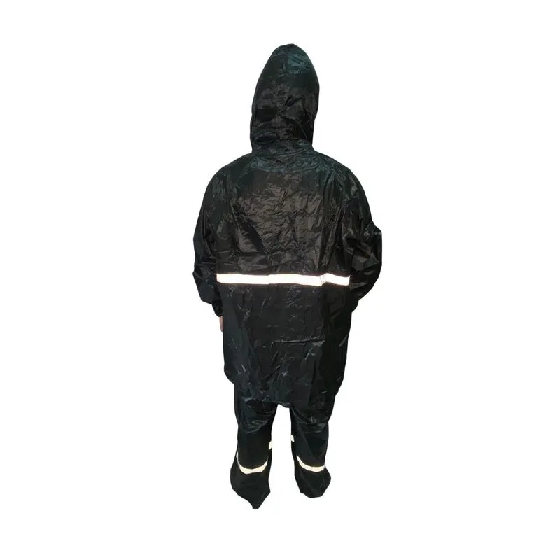 Conjunto Capa De Chuva Preto Motoqueiro Impermeável Gg