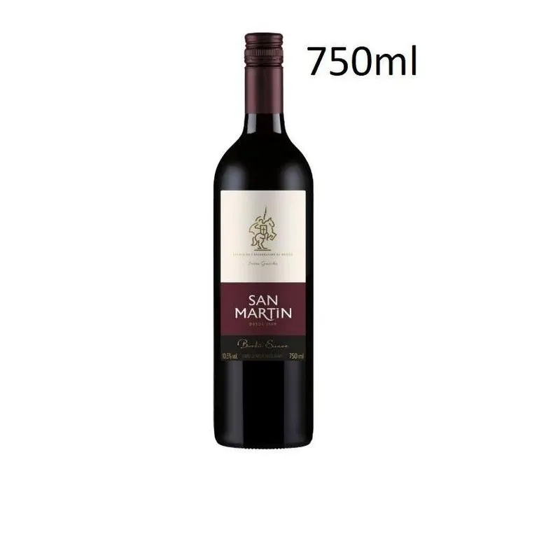 Kit 6un Vinho Fino Tinto Mesa San Martin Bordô Suave 750ml