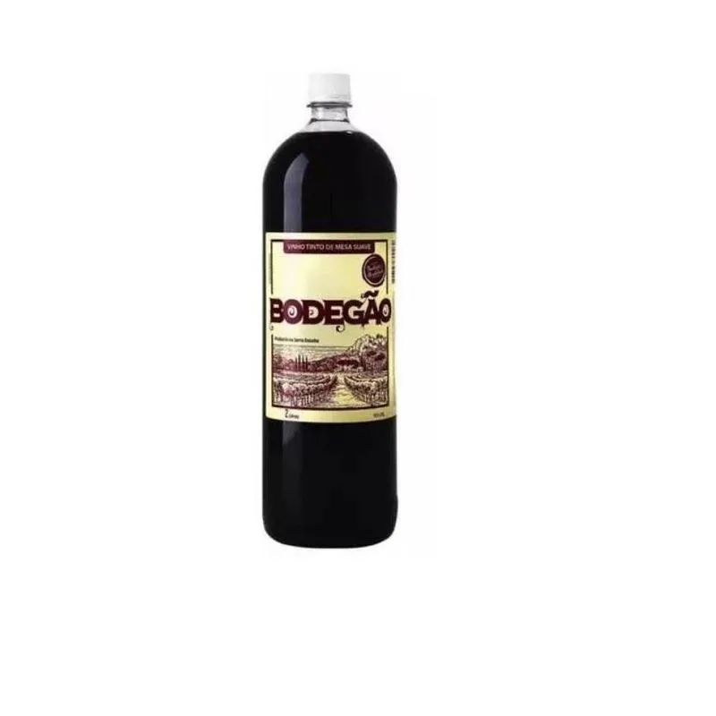 Vinho Tinto De Mesa Suave Bodegão - Pet 2 Litros- 2un
