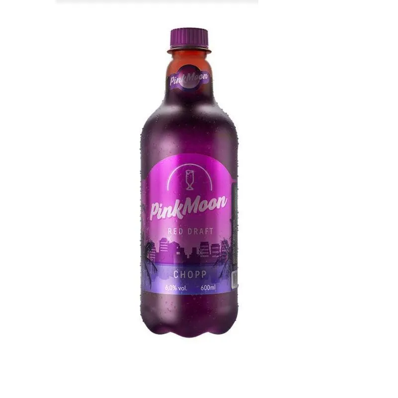 Chopp De Vinho Pink Moon 600ml- Kit 24 Unidades Pet