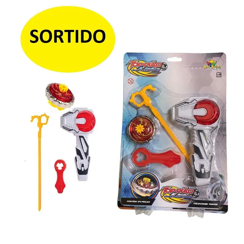 Brinquedo Infantil Top Pião Tornado Com Disparador Sortido