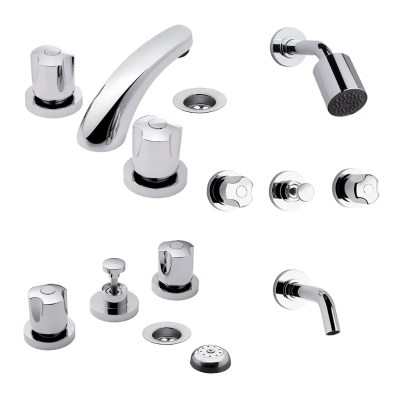 Griferia lavatorio + ducha + bidet FV Pampa