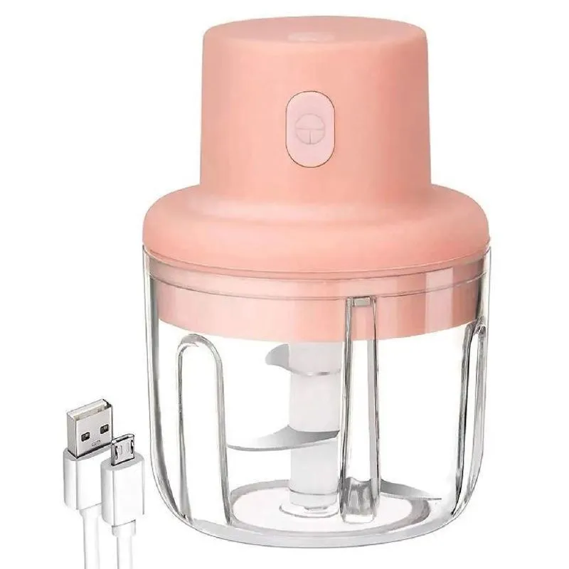Mini Processador Triturador Alimentos Elétrico Usb Portátil