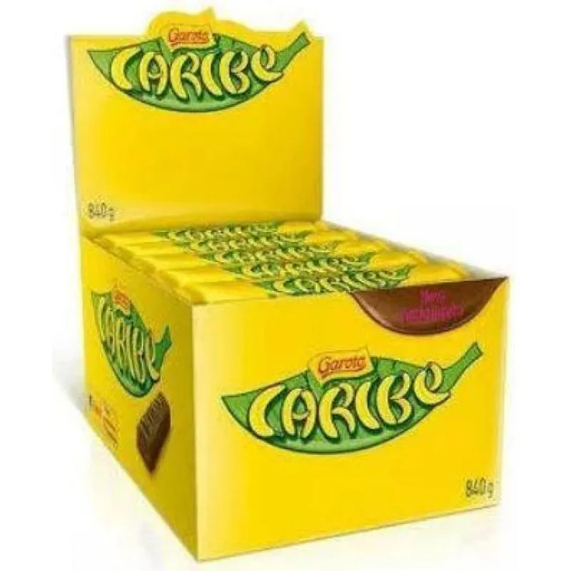 Bombom Caribe Garoto Banana C/120x28gr