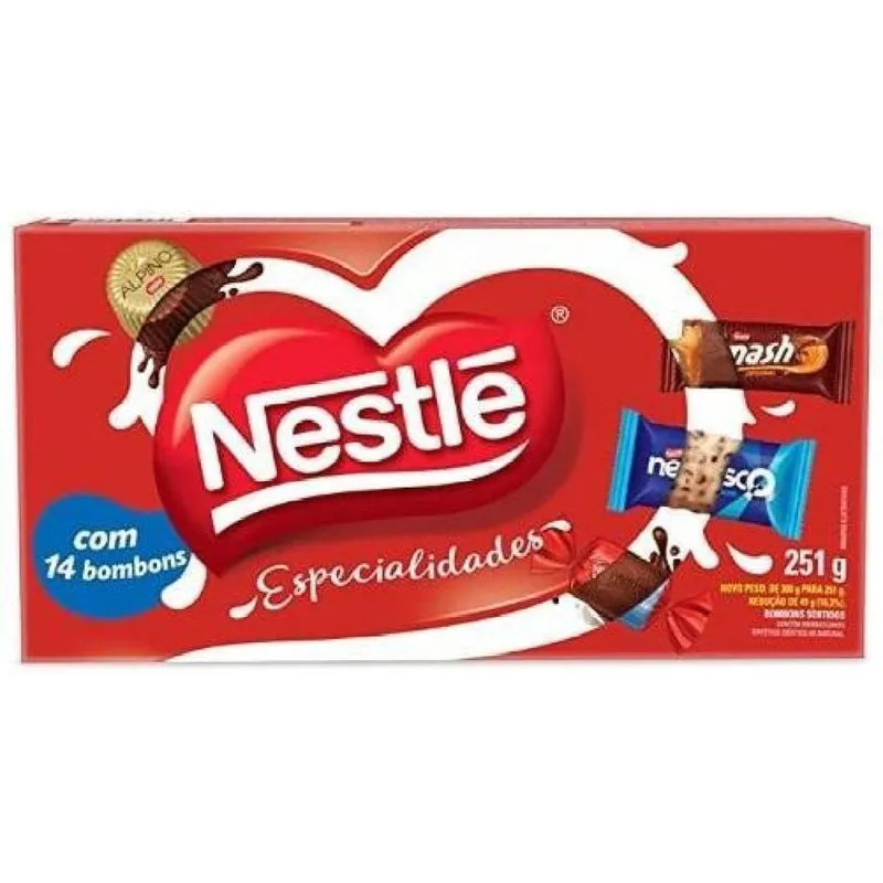 Bombom Nestlé Especialidades 251g- Kit 15 Unidades