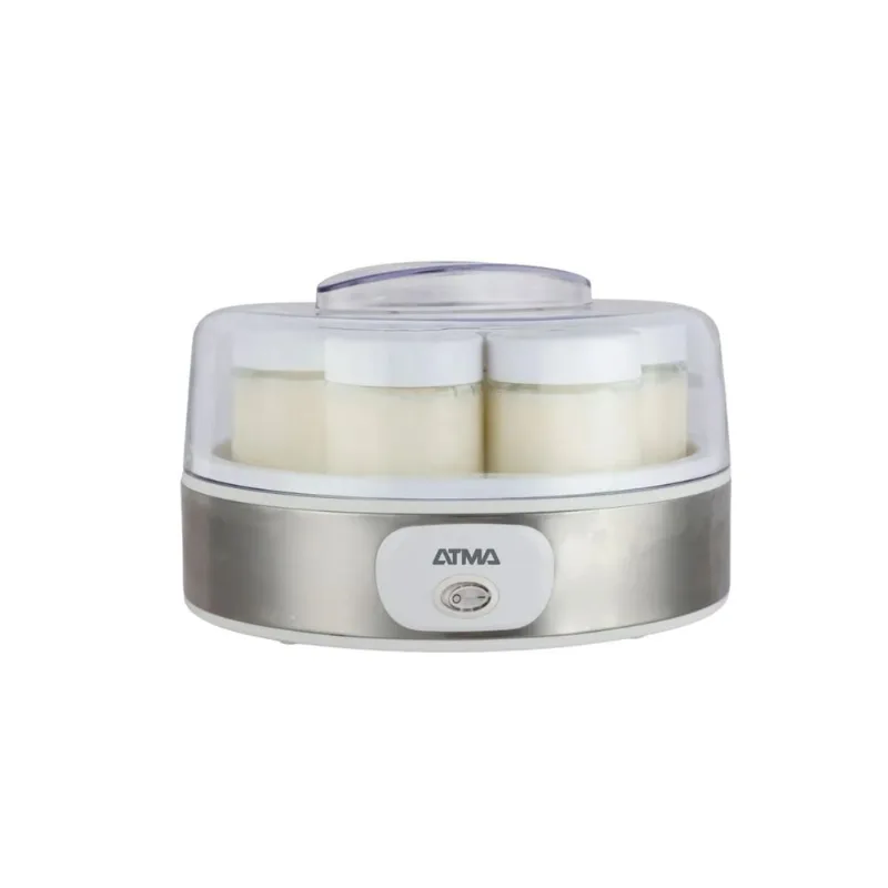Yogurtera Atma YMAT26N Blanca con 7 Frascos de Vidrio de 150 mL y Tapa Transparente