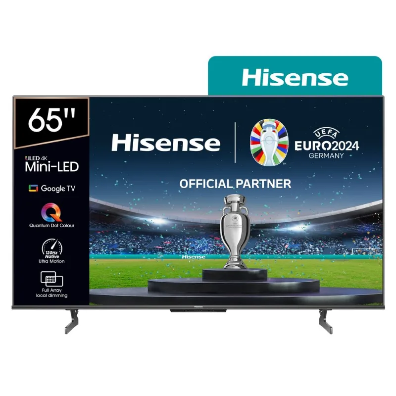 Smart TV 65" Hisense Miniled ULED 4K Google TV 65U80H