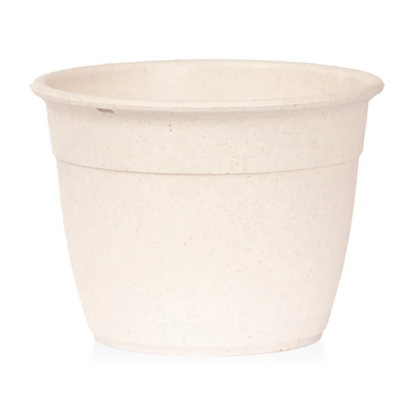 Maceta Simil Madera Crema 16 Cm de Polipropileno Beruplast Maceta Beruplast Simil 16 Crema