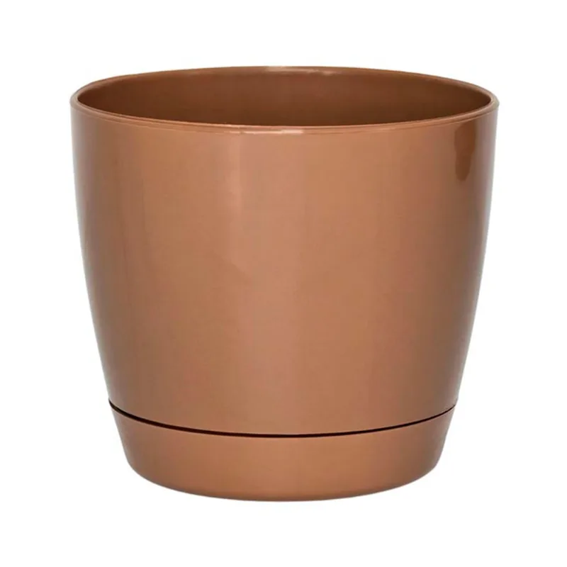 Maceta Plástica Riga 17 Cm Moka Beruplast