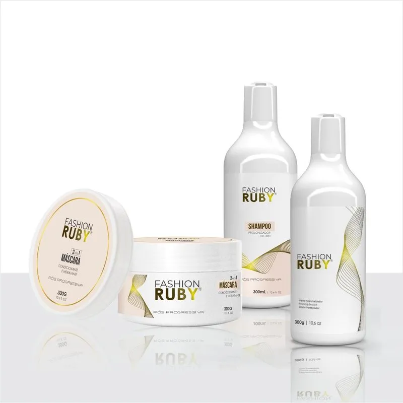 Combo Progressiva Fashion Ruby Linha Gold E Kit Manutenção