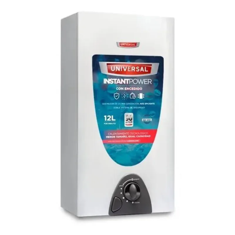 Calefón Superautomatico UNIVERSAL CU 126 Gas Natural 12L Blanco