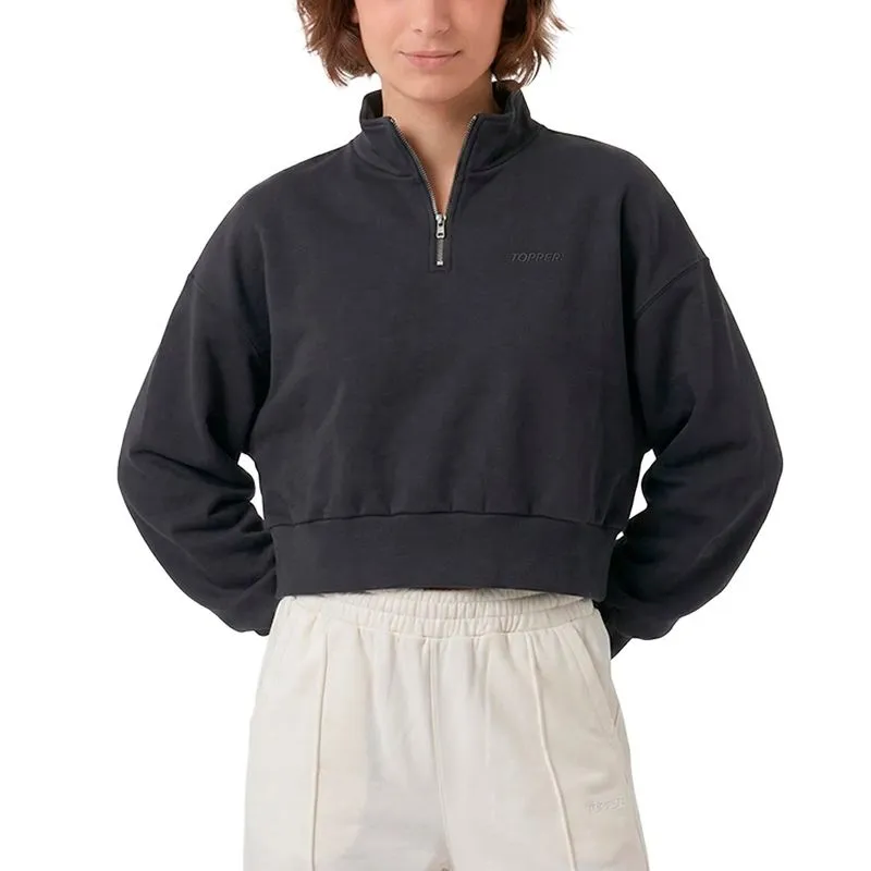 Buzo Topper Medio Cierre 1975 Negro Talle: L - Color: NEGRO