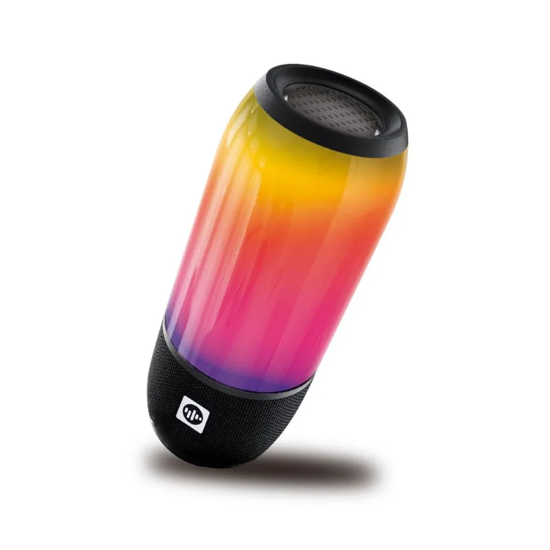 Parlante portátil BT Stromberg Surge 15W con luces audiorítmicas negro