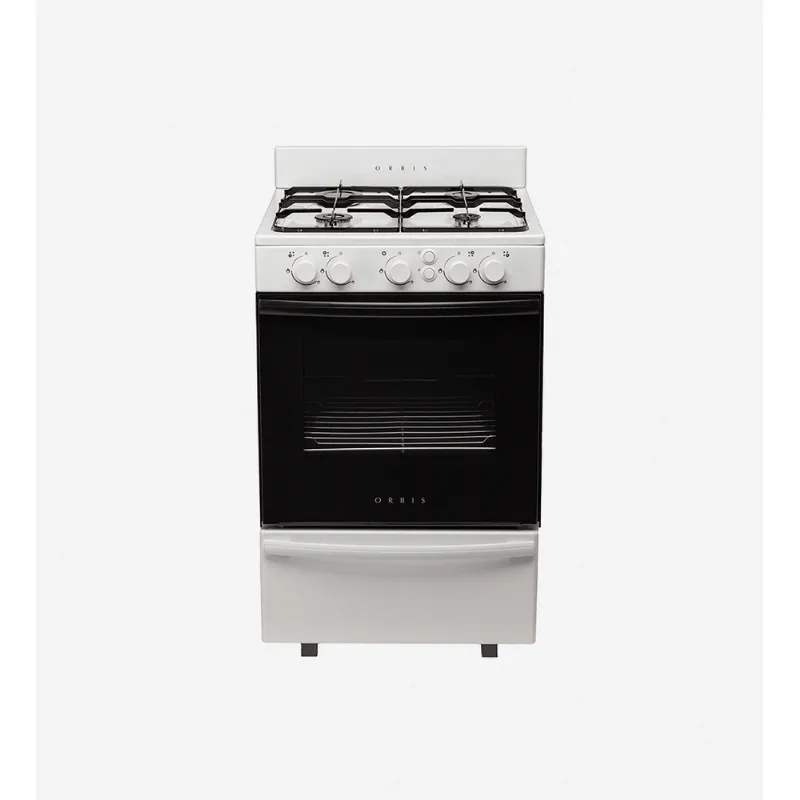 COCINA ORBIS 4H 858BC4 CON LUZ ENCENDIDO ELECTRONICO HORNO VISOR PARRILLA DESLIZABLE Y VOLCABLE MULTIGAS