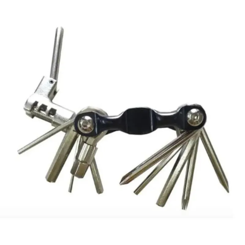 Kit Ferramentas Ciclista 12 Funções Chave Corrente