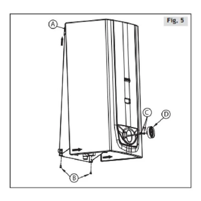 Calefón A Gas Longvie Tiro Balanceado 14 Lts Blanco Cb214sf
