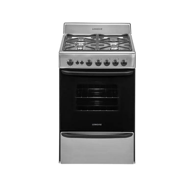 Cocina A Gas Longvie 13601xf 60cm Cajón Parrilla Inoxidable