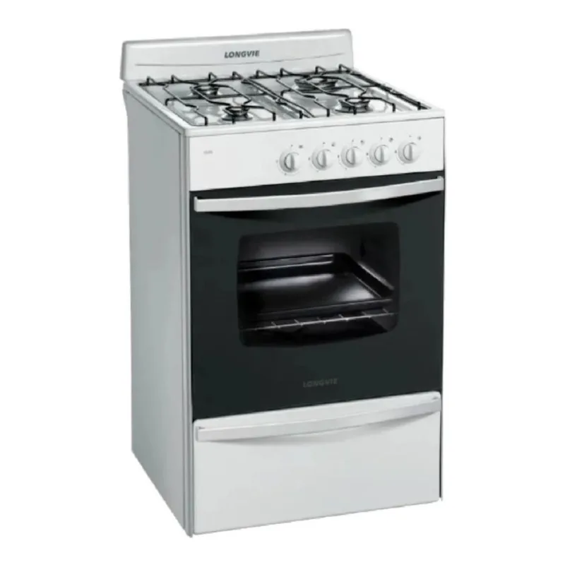 Cocina A Gas Longvie 13231bf De 56cm - Color: Blanco